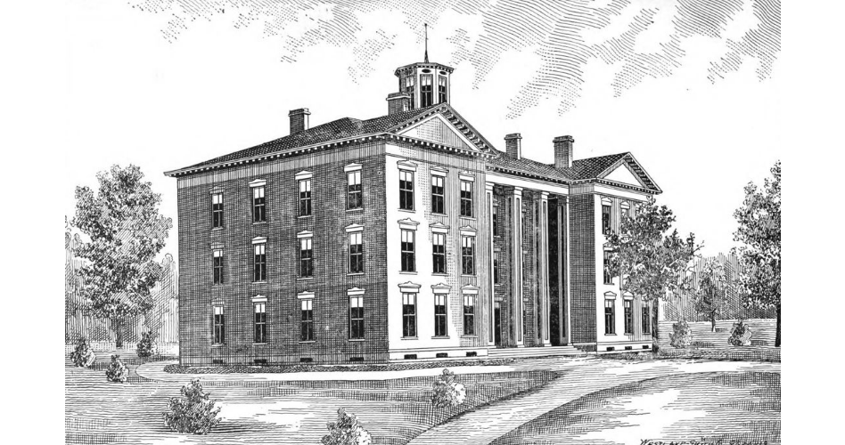 Jewell Hall on the campus of William Jewell College, where the Union Army buried soldiers who fell in the Battle of Liberty. Credit: Jacob Hicks.