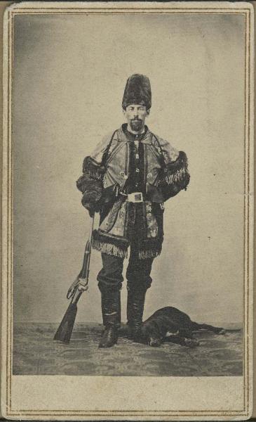 Charles R. Jennison with his rifle. Courtesy of the Kansas Historical Society.