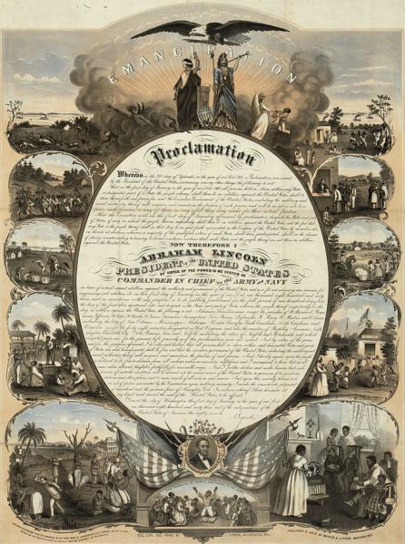 Text of the Emancipation Proclamation. Courtesy of the Library of Congress.