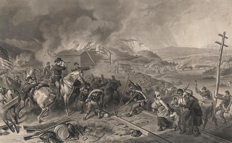 Engraving of Sherman's March to the Sea, by Alexander Hay Ritchie. Courtesy of the Library of Congress.