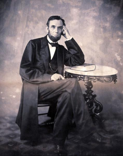 1863 photograph of President Lincoln, taken by Alexander Gardner. Courtesy of Christie's.