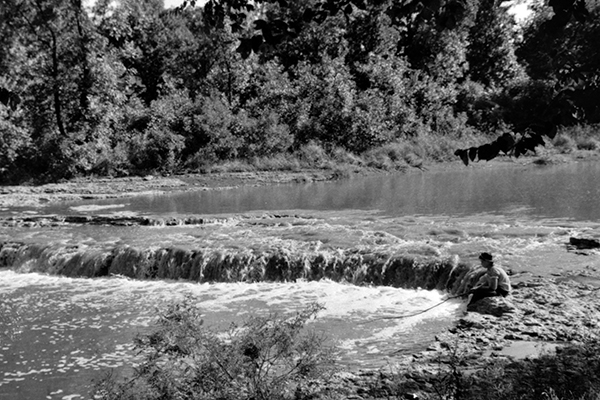 The Little Blue River in Jackson County, Missouri. Image courtesy of the Library of Congress.