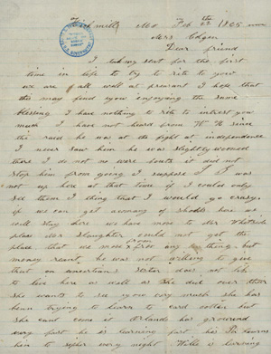 Letter from Lizzie Deavenport to Mrs. Colgan. Image courtesy of the Harry S. Truman Library and Museum.