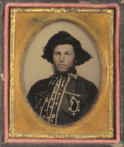 Ambrotype of "Bloody Bill" Anderson, a Confederate guerrilla who earned his nickname for his brutal performance in the deadly Centralia Massacre and in Quantrill's Raid on Lawrence. Courtesy of Wikimedia Commons.