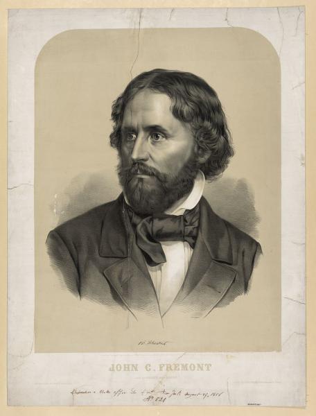 Portrait of John Charles Frémont, ca. 1856. Printed by J.H. Bufford. Courtesy of the Library of Congress.