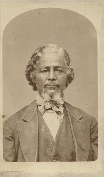 Benjamin “Pap” Singleton, a former slave from Tennessee, became known as the leader of the “Exoduster Movement.” Image courtesy of the Kansas Historical Society.