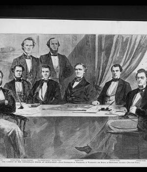 Harper's Weekly illustration of President Jefferson Davis and the Confederate Cabinet.
