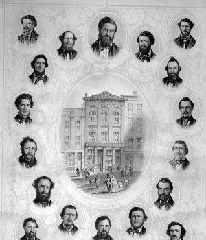 Photograph of the Free-State Legislative Council, 1857-1858.
