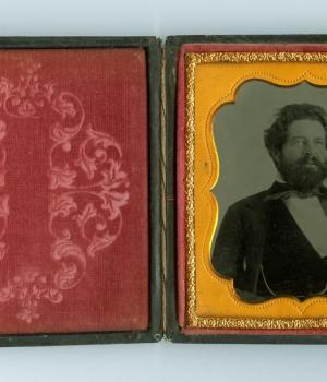 Ambrotype of Gaius Jenkins, active member of the Free-State cause and Lawrence resident who was killed by James Lane over a land dispute.