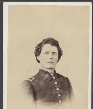 Sepia portrait of a soldier