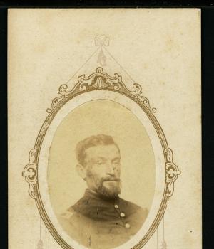 Sepia portrait of a soldier