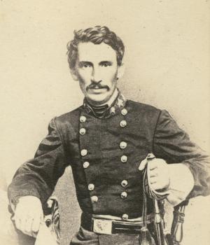 Portrait of a mustachioed man in uniform