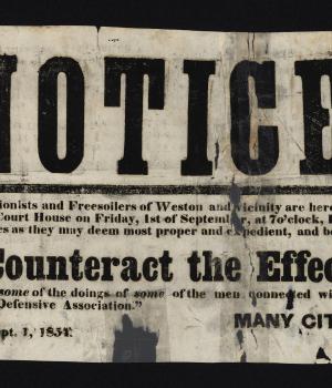 Printed public notice