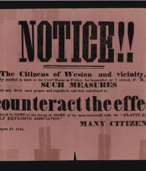 Printed public notice
