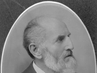 Portrait of a man in a suit in profile