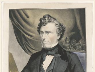 Currier & Ives lithograph of President Franklin Pierce, circa 1853.