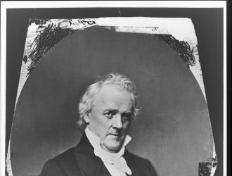 Bust portrait of James Buchanan, facing right