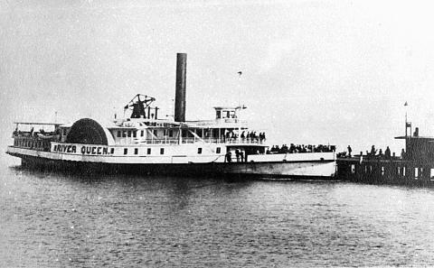 Photograph of a steamboat on the water