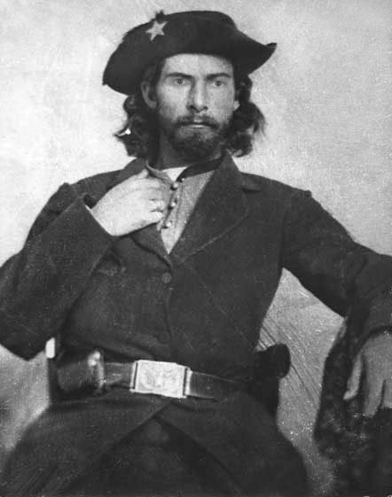 William T. "Bloody Bill" Anderson led his band of guerrillas to Centralia, Missouri, where they intercepted a train and murdered 22 unarmed Union soldiers. Image courtesy of the State Historical Society of Missouri.