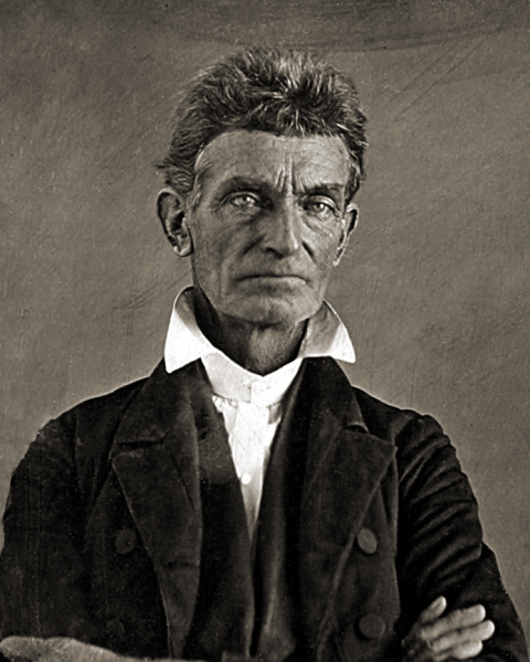 John Brown sought revenge for the Sack of Lawrence by murdering five proslavery men near the banks of the Pottawatomie Creek. Wikimedia Commons image.